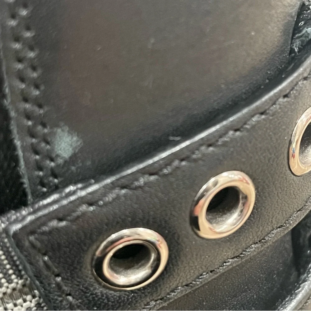 Miu Miu 5T652A Bisonte 2 Nero (Black) Women’s Biker Leather Boots Size 41 Buckle - Picture 15 of 16